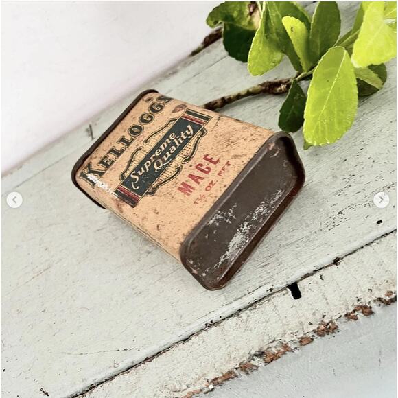 Vintage Kellogg's Spice Tin Mace Supreme Quality Advertising Can - Picture 6 of 7